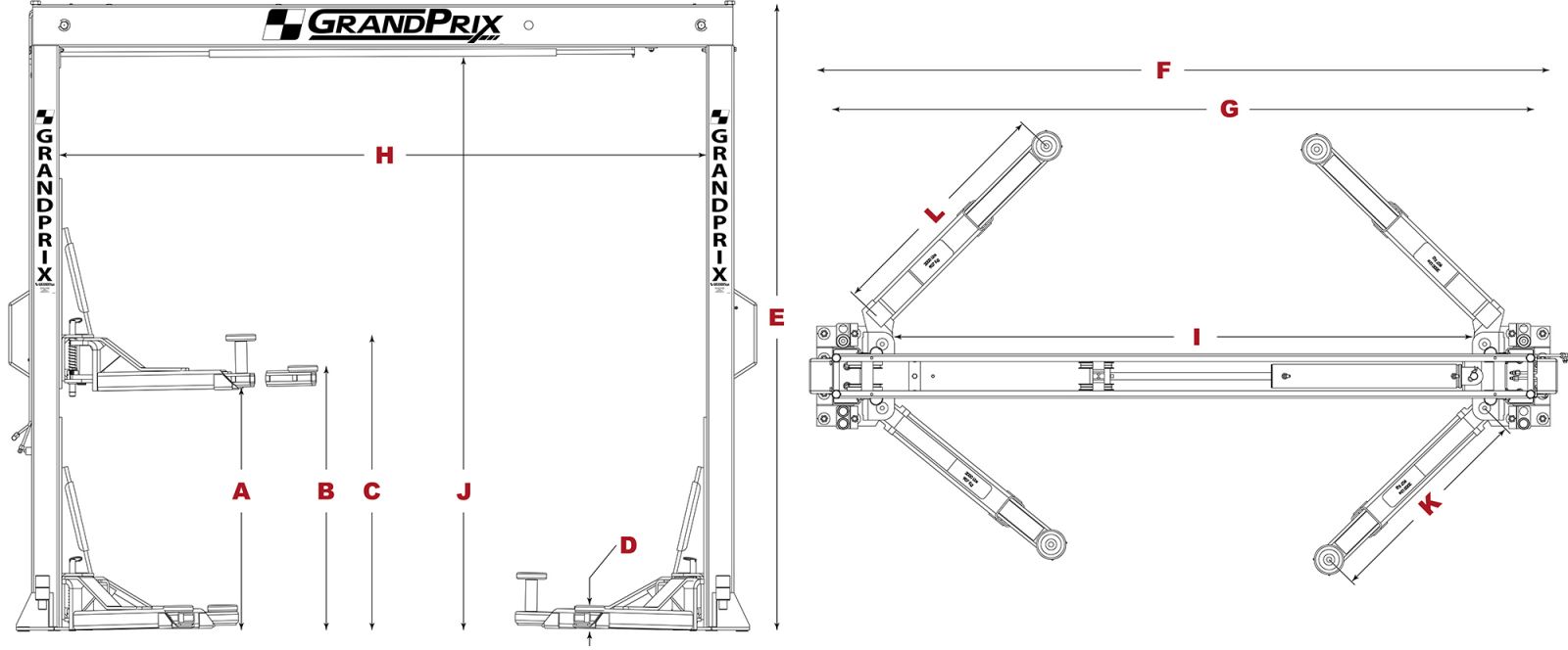 Cầu nâng 2 trụ Bendpak GP-7
