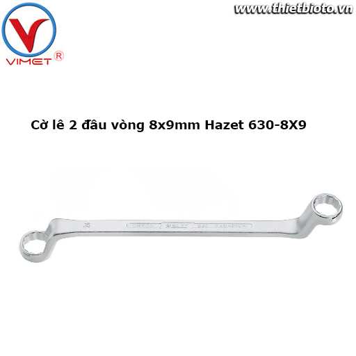 Cờ lê 2 đầu vòng 8x9mm Hazet 630-8X9