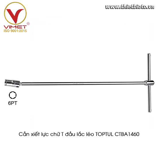 Cần xiết lực chữ T đầu tuýp lắc léo TOPTUL CTBA1460