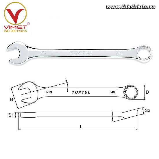 Cờ lê vòng miệng hệ inch TOPTUL ACAB4242