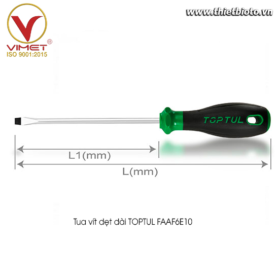 Tua vít dẹt dài TOPTUL FAAF6E10