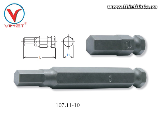 Đầu khẩu lục giác 10mm Koken 107.11-10