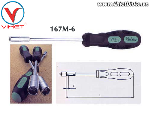 Tua vít đầu tuýp 6mm Koken 167M-6